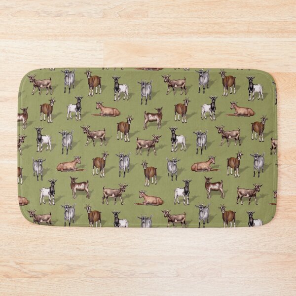 Item preview, Tiny Goats on Green - Goat Herd Pattern designed and sold by somecallmebeth.