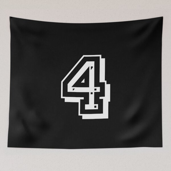 Item preview, Number 4 college style university uni USA designed and sold by GeogDesigns.