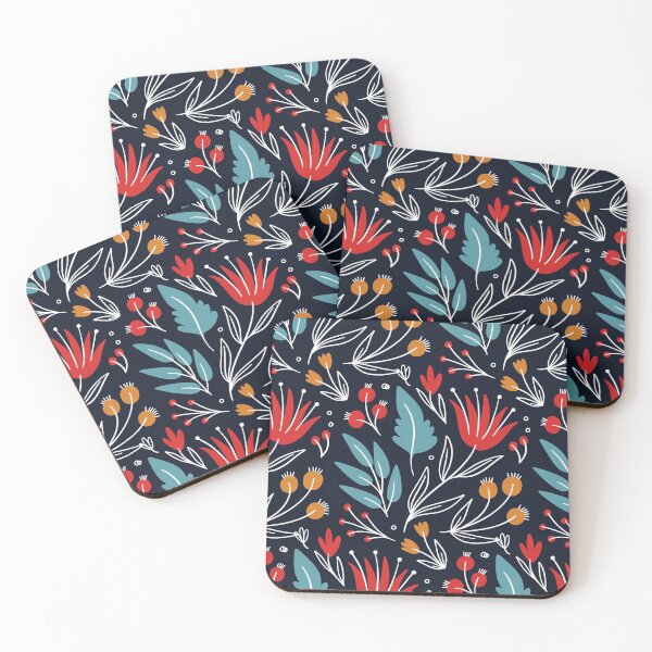Item preview, vintage Flower print & Leaves Pattern designed and sold by SSK Designs.