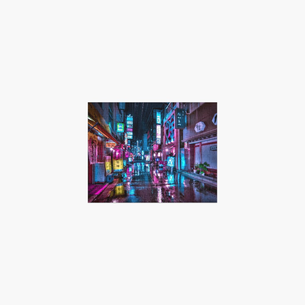 Tokyo at Night - Shimbashi Jigsaw Puzzle