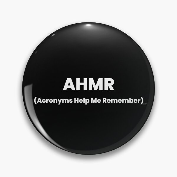 Item preview, AHMR Acronyms Help Me Remember white text dizkorce designed and sold by Dizkorce.