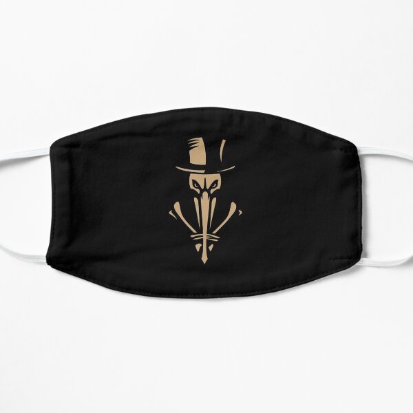 Graveyard Bird Gold Silhouette Flat Mask