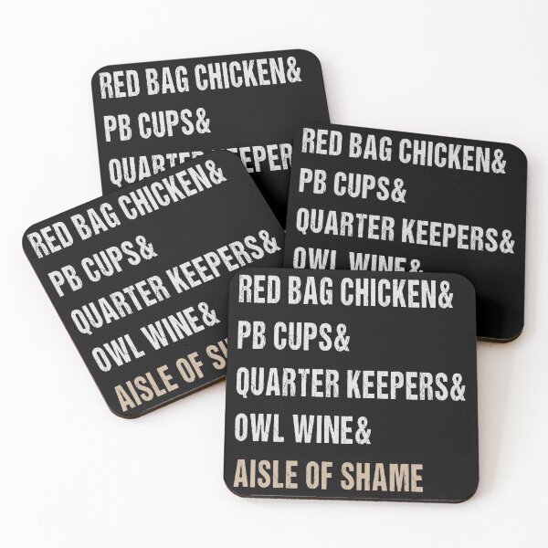 Item preview, Aisle of Shame Words ( red bag chicken& pb cups& quarter keepers& owl wine& aisle of shame ) designed and sold by Dream-bubble.
