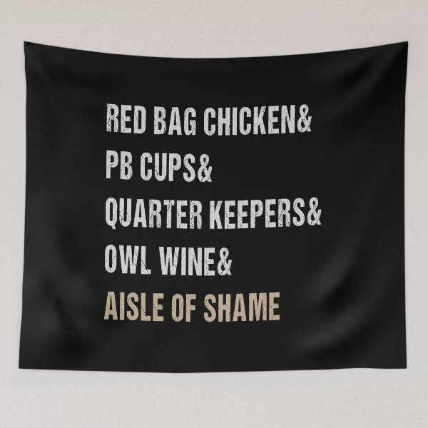 Item preview, Aisle of Shame Words ( red bag chicken& pb cups& quarter keepers& owl wine& aisle of shame ) designed and sold by Dream-bubble.