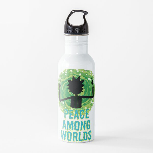 Peace Among Worlds - Rick and Morty Quotes Water Bottle