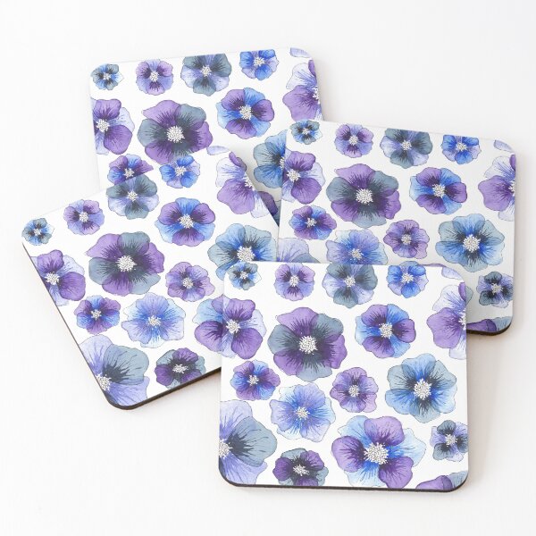 Item preview, Purple/blue flower pattern designed and sold by MWatercolours.