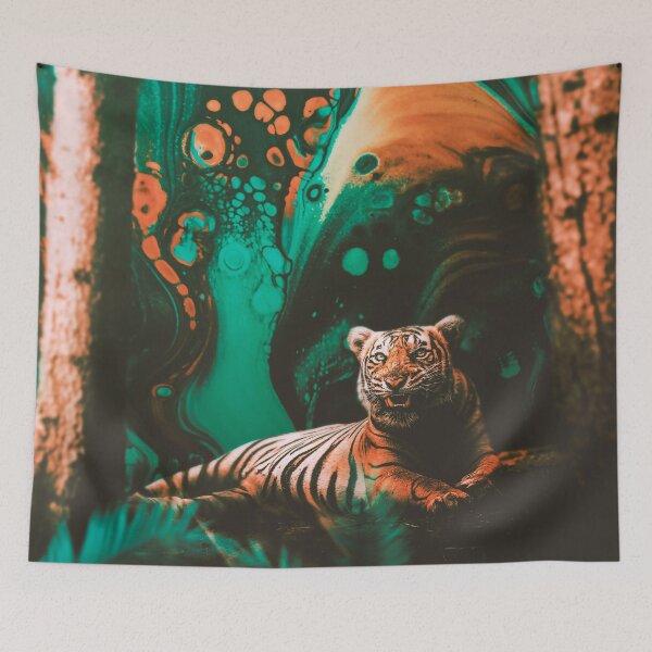 Item preview, Surreal Tiger Chilling  designed and sold by artworkbyrihen.
