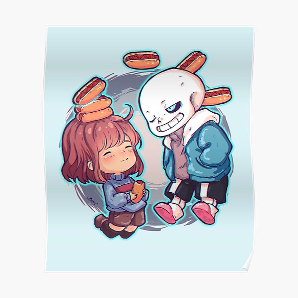 Sans X Frisk Posters Redbubble