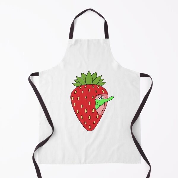 Item preview, Green Worm on a String in Red Strawberry designed and sold by IzzyRoseDoesArt.