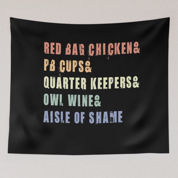 Item preview, Aisle of Shame Words ( red bag chicken& pb cups& quarter keepers& owl wine& aisle of shame ) designed and sold by Dream-bubble.