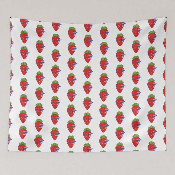 Item preview, Blue Worm on a String in Red Strawberry designed and sold by IzzyRoseDoesArt.