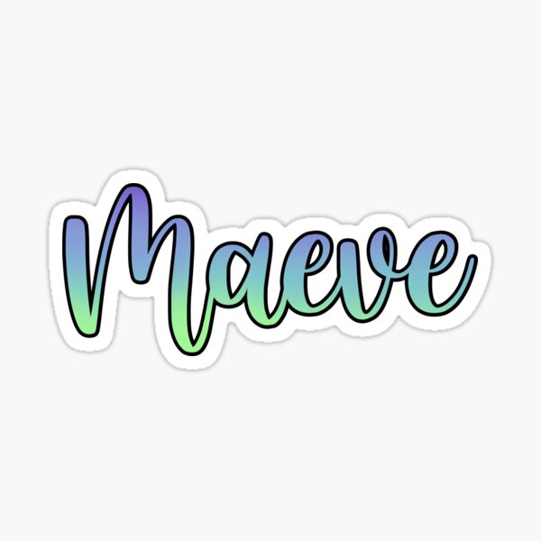"Maeve custom name" Sticker for Sale by pinkyypop Redbubble