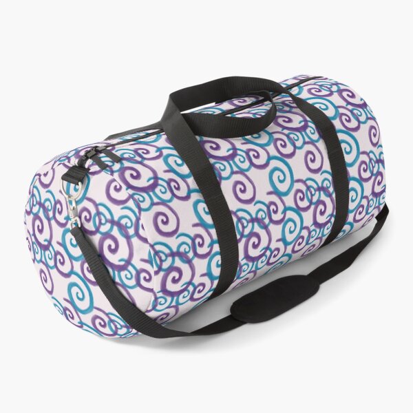 Blue and Purple Swirls Duffle Bag