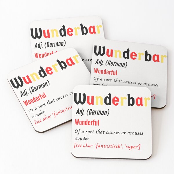 Item preview, Wunderbar Deutsch Wonderful German Flag Colours Definition designed and sold by Time4German.