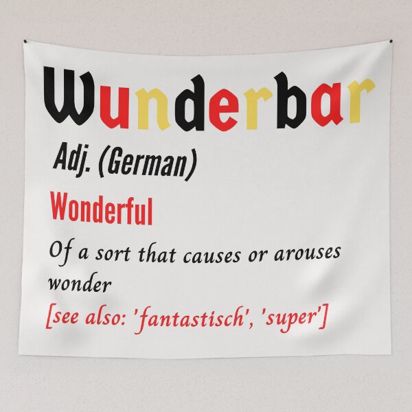 Item preview, Wunderbar Deutsch Wonderful German Flag Colours Definition designed and sold by Time4German.