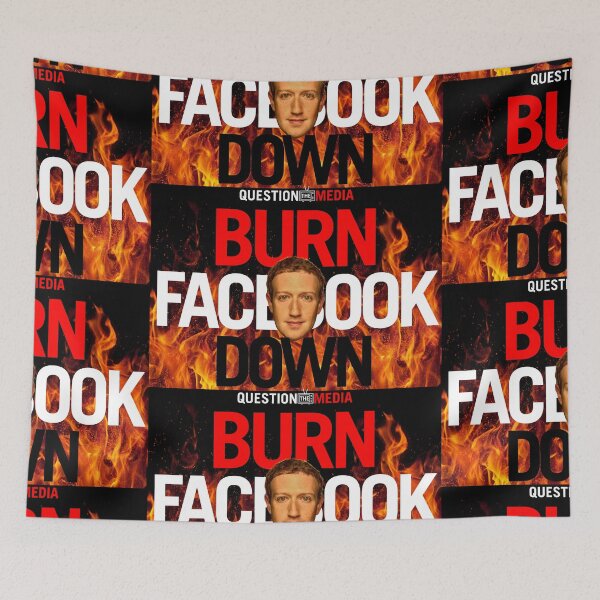 Item preview, Burn Facebook Down designed and sold by QuestionMedia.