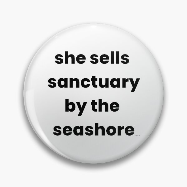 Item preview, she sells sanctuary by the seashore black text bigger dizkorce designed and sold by Dizkorce.