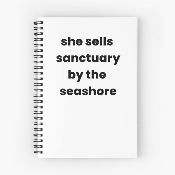 Item preview, she sells sanctuary by the seashore black text bigger dizkorce designed and sold by Dizkorce.