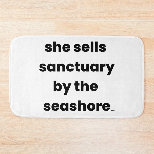 Item preview, she sells sanctuary by the seashore black text bigger dizkorce designed and sold by Dizkorce.