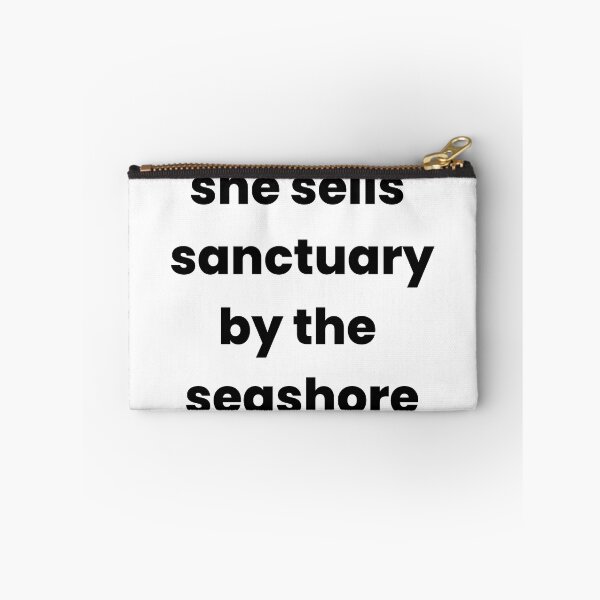 Item preview, she sells sanctuary by the seashore black text bigger dizkorce designed and sold by Dizkorce.