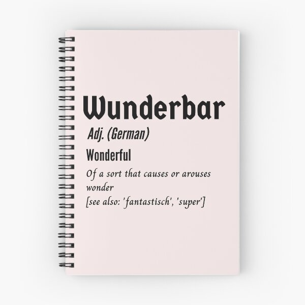 Artikelvorschau, Wonderful Wunderbar Deutsch Wörterbuch Definition entworfen und verkauft von Time4German.