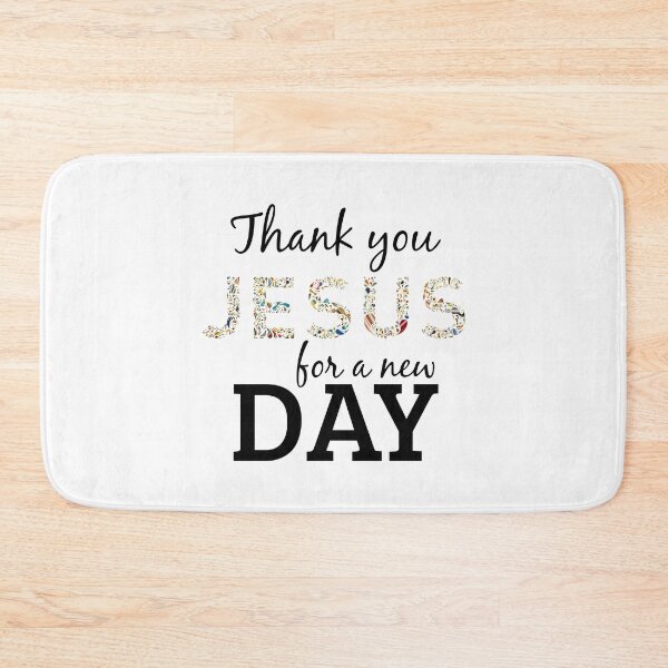 Item preview, Thank You Jesus For A New Day, Colorful Religious Quote designed and sold by 4AllTimes.