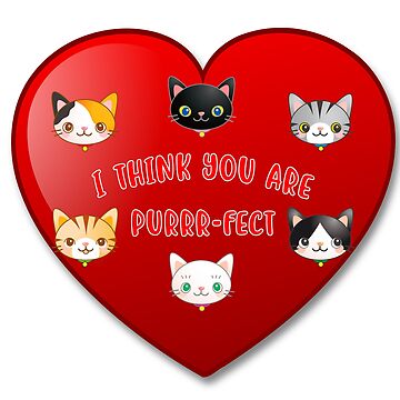 Artwork thumbnail, St Valentine Day Purr-fect Heart Alley Cat Pet Pun. by MAXXEXCHANGE