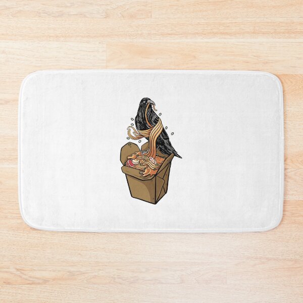 Item preview, Raven eating ramen designed and sold by WelcomeToJapan.