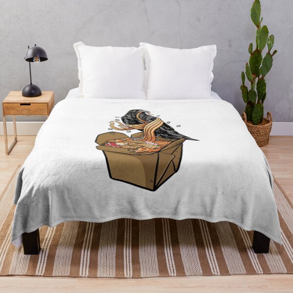 Item preview, Raven eating ramen designed and sold by WelcomeToJapan.