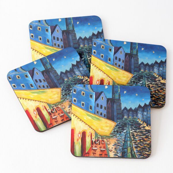 Item preview, Landshut Bavaria Van Gogh Style Night Cafe - Customizable designed and sold by artshop77.