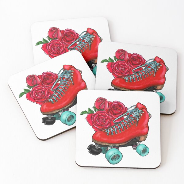 Item preview, Red Floral Skate  designed and sold by AliCaliDesigns.