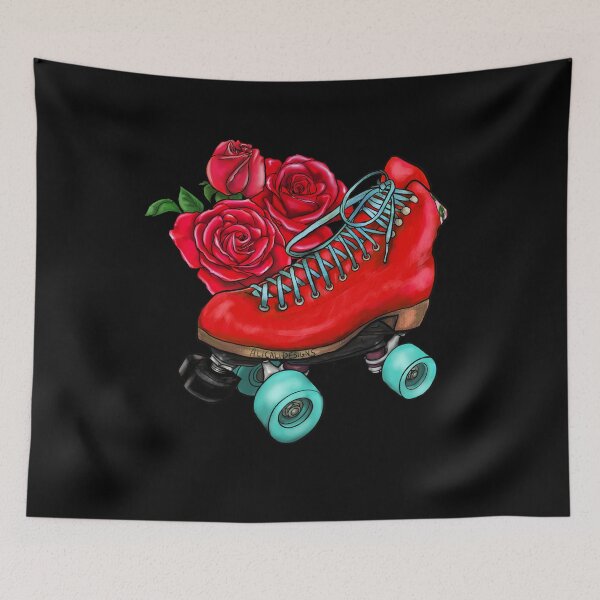 Item preview, Red Floral Skate  designed and sold by AliCaliDesigns.