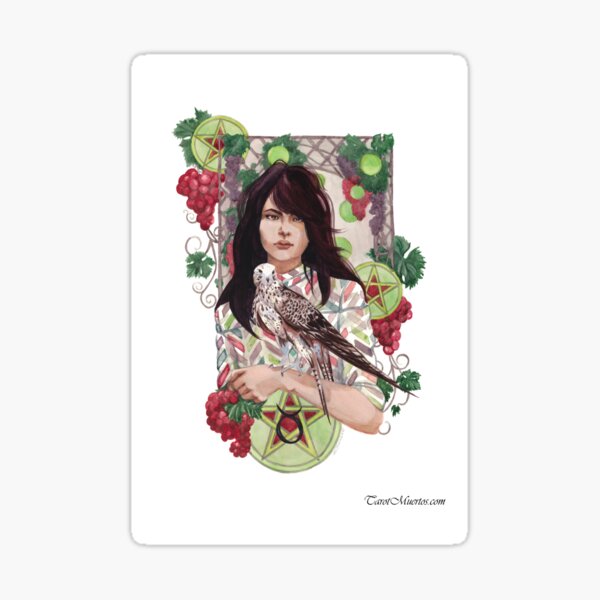 Item preview, Nine of Pentacles - Nueve de Pentaculos designed and sold by tarotmuertos.