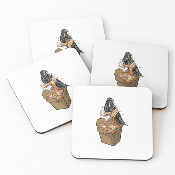 Item preview, Raven eating ramen designed and sold by WelcomeToJapan.