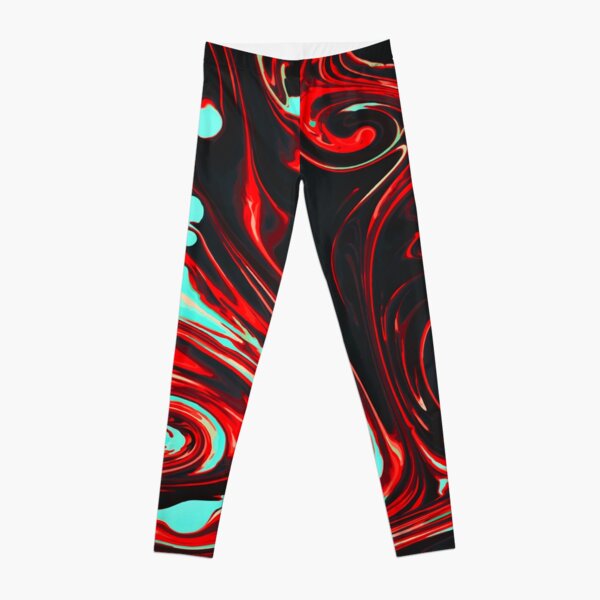 Pouring Paint Abstract Leggings