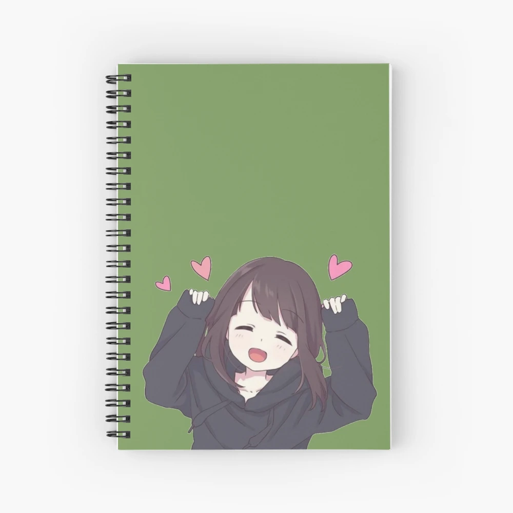 Cute anime girl Spiral Notebook by Aikeno