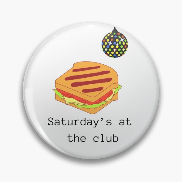 Item preview, Saturdays at the club sandwich(club/turkey/food/club/tomato/lettuce)clubbing tshirt designed and sold by fitpress.