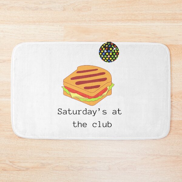 Item preview, Saturdays at the club sandwich(club/turkey/food/club/tomato/lettuce)clubbing tshirt designed and sold by fitpress.
