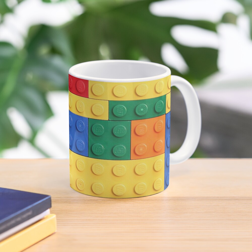 Lego Closeup Quadrant Pop Art Distressed Big Pattern Coffee Mug by