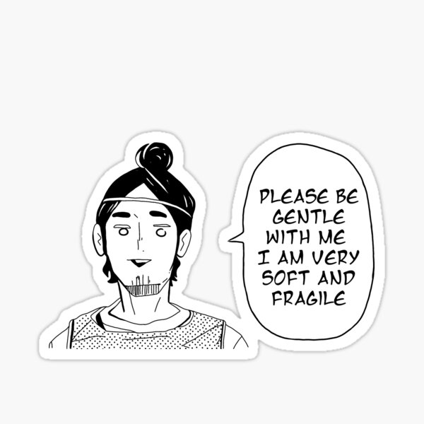 Asahi Azumane Suave y Frágil Pegatina