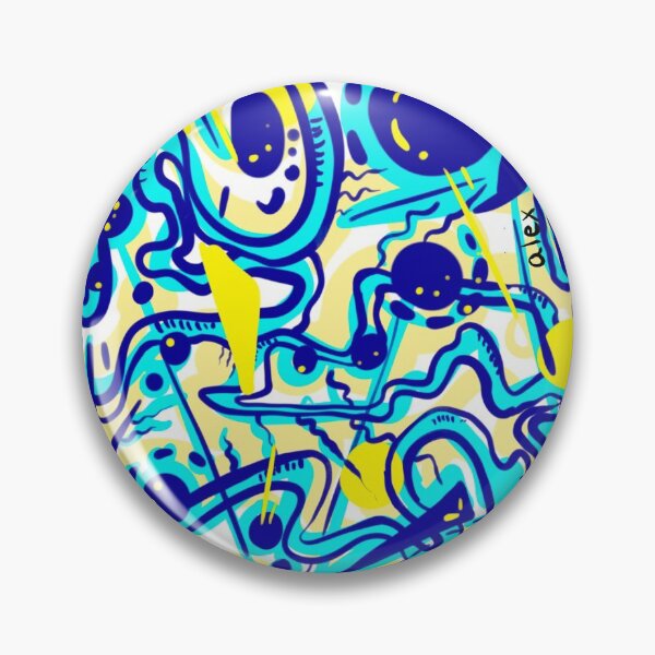 Item preview, Blue and yellow doodle designed and sold by Alex Koplos.