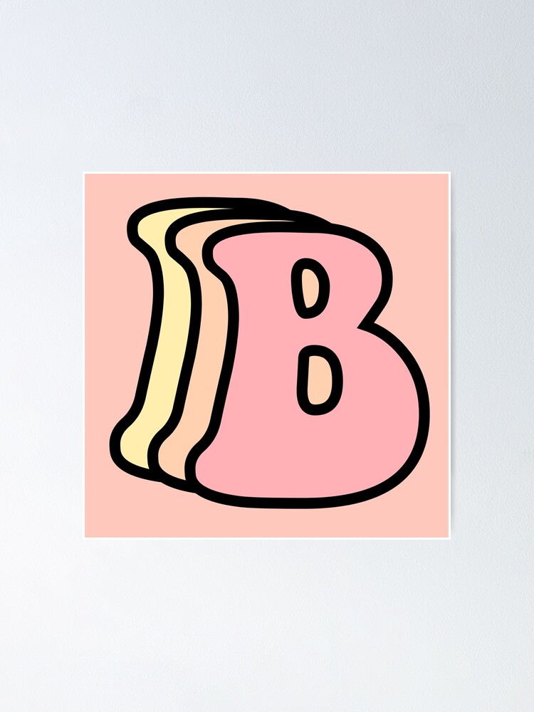 "Pink Aesthetic Groovy Letter B" Poster By CaitlinCerys | Redbubble