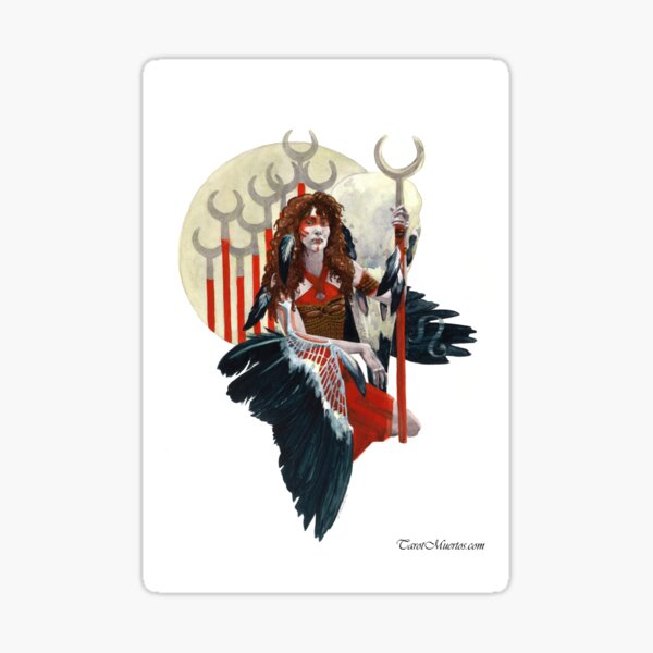 Item preview, Nine of Scepters - Nueve de Cetros designed and sold by tarotmuertos.