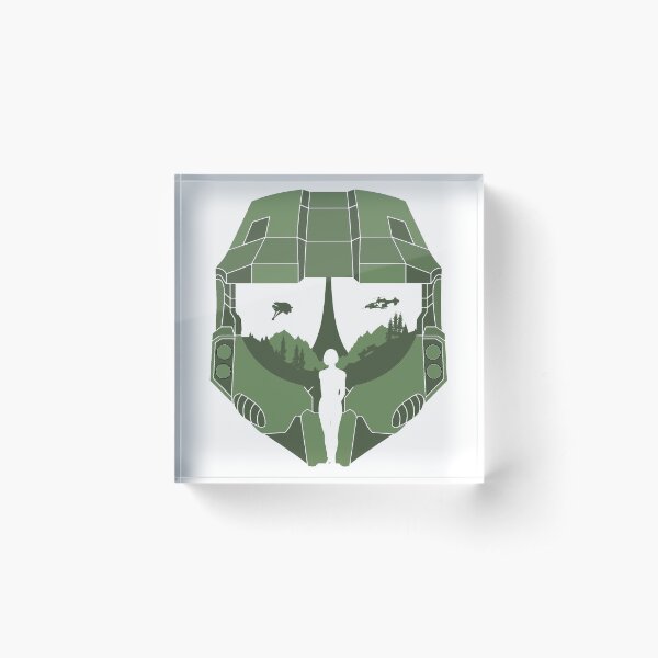 Master Chief Helmet - Halo Acrylic Block