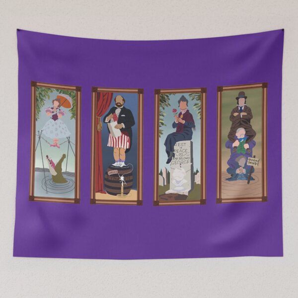 Item preview, Minimalist Haunted Mansion Stretching Room Portraits designed and sold by DisSpooks.