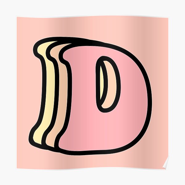 "Pink Aesthetic Groovy Letter D" Poster By CaitlinCerys | Redbubble