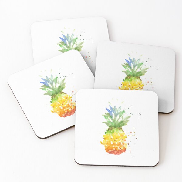 Item preview, Watercolor Style Pineapple with Splashes of Paint designed and sold by PineappleTee.