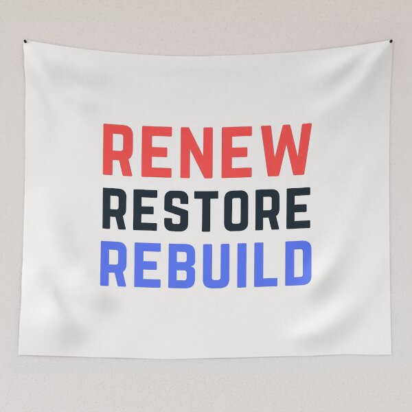 Item preview, Renew Restore Rebuild designed and sold by PurpleTank.