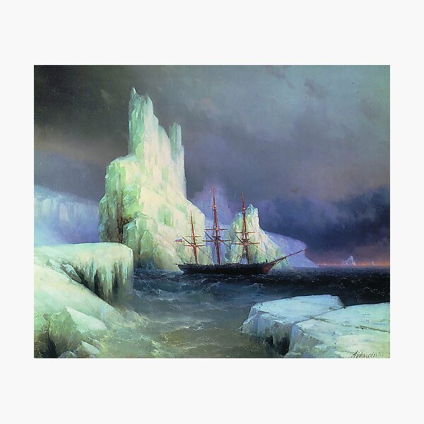 Icebergs in the Atlantic - Ivan Aivazovsky - 1870 Photographic Print