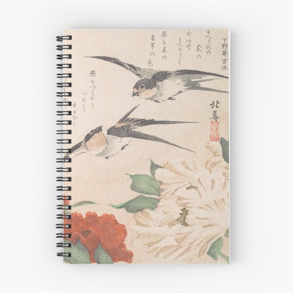 Item preview, Golondrinas y peonías - Arte tradicional japonés - Ukiyo (Ukiyo-e) designed and sold by pbbm.